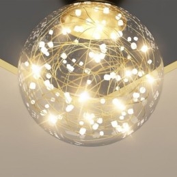 Lampada da soffitto a filo LED moderna 2 luci 25×25×17 cm