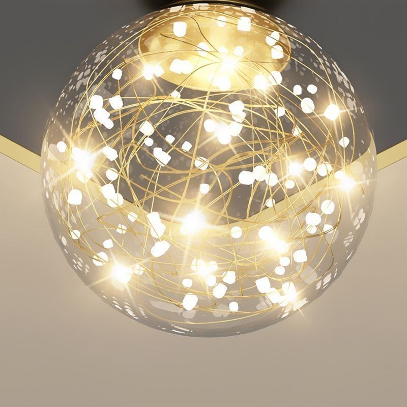 Lampada da soffitto a filo LED moderna 2 luci 25×25×17 cm