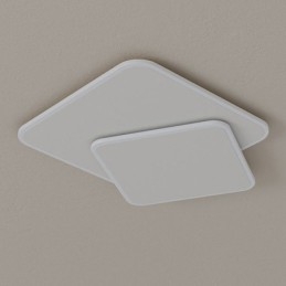 Plafoniera da incasso quadrata doppia LED