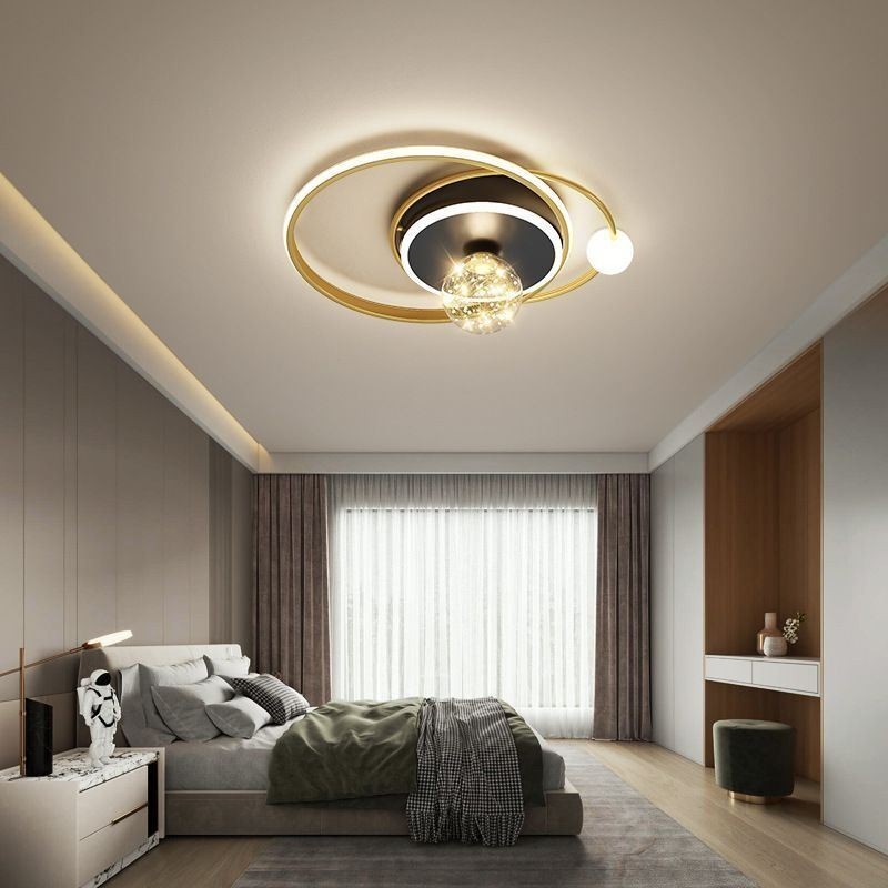 Plafoniera a filo moderna minimalista 3 luci LED con lampadina inclusa