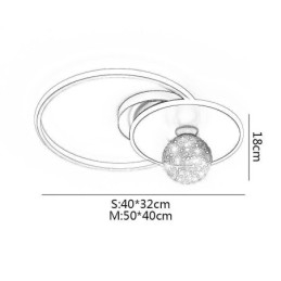 Plafoniera a filo moderna minimalista 3 luci LED con lampadina inclusa