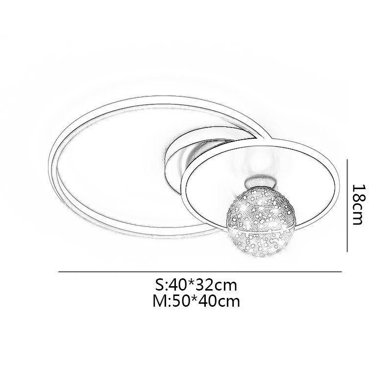 Plafoniera a filo moderna minimalista 3 luci LED con lampadina inclusa
