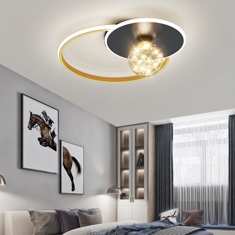Plafoniera a filo moderna minimalista 3 luci LED con lampadina inclusa