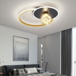 Plafoniera a filo moderna minimalista 3 luci LED con lampadina inclusa