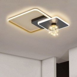 Plafoniera a filo LED moderna semplice 3 luci 38W/48W bianco neutro