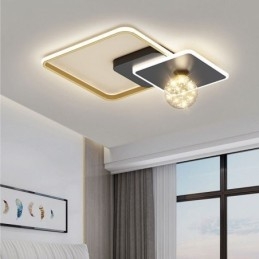 Plafoniera a filo LED moderna semplice 3 luci 38W/48W bianco neutro