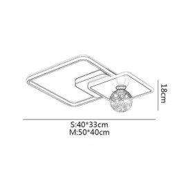 Plafoniera a filo LED moderna semplice 3 luci 38W/48W bianco neutro