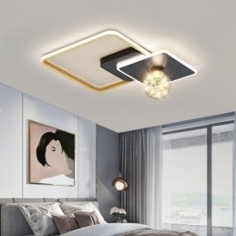 Plafoniera a filo LED moderna semplice 3 luci 38W/48W bianco neutro