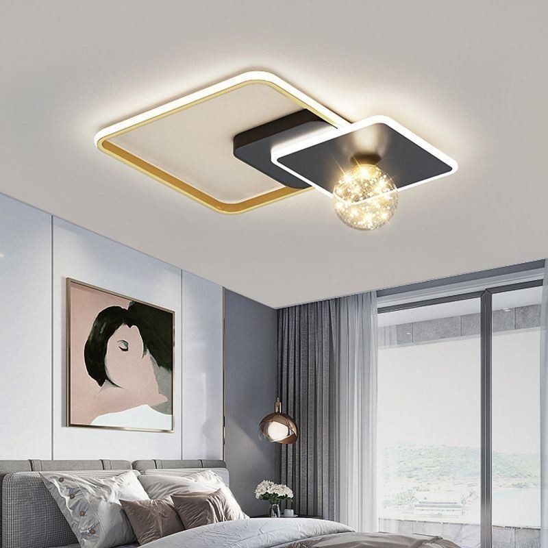 Plafoniera a filo LED moderna semplice 3 luci 38W/48W bianco neutro