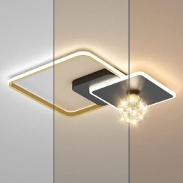 Plafoniera a filo LED moderna semplice 3 luci 38W/48W bianco neutro