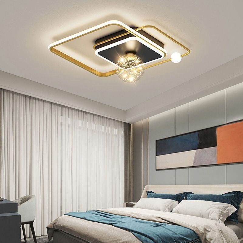 Plafoniera LED moderna a filo 4 luci 36W/46W 40x40x19 cm / 50x50x19 cm