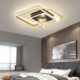 Plafoniera LED moderna a filo 4 luci 36W/46W 40x40x19 cm / 50x50x19 cm