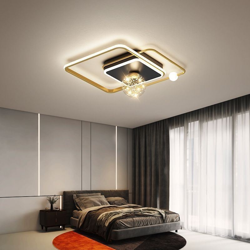 Plafoniera LED moderna a filo 4 luci 36W/46W 40x40x19 cm / 50x50x19 cm