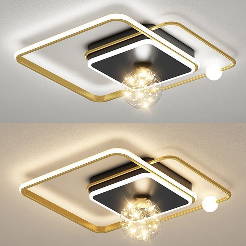 Plafoniera LED moderna a filo 4 luci 36W/46W 40x40x19 cm / 50x50x19 cm