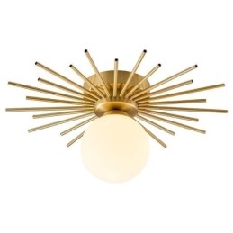 Plafoniera moderna a filo a globo 1 luce 40 x 18 cm con lampadina inclusa