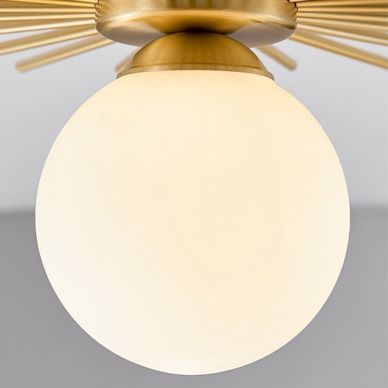 Plafoniera moderna a filo a globo 1 luce 40 x 18 cm con lampadina inclusa
