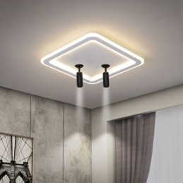 Plafoniera a filo quadrata in acrilico