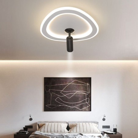Plafoniera LED a filo triangolare in acrilico