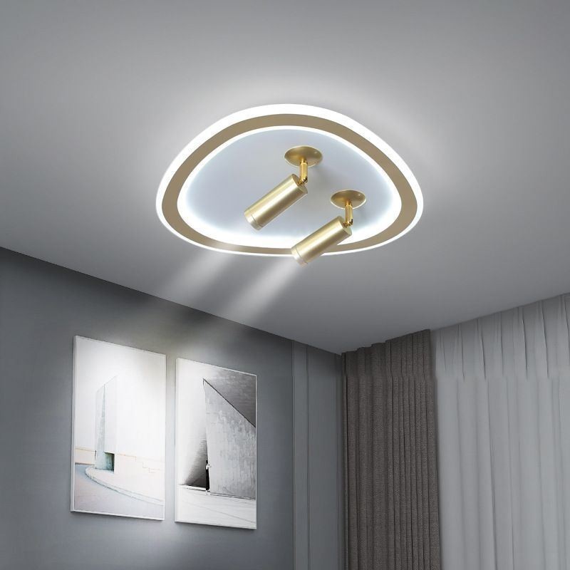 Plafoniera LED a filo triangolare in acrilico