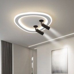 Plafoniera LED a filo triangolare in acrilico