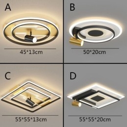 Plafoniera geometrica a LED in acrilico da montaggio a filo