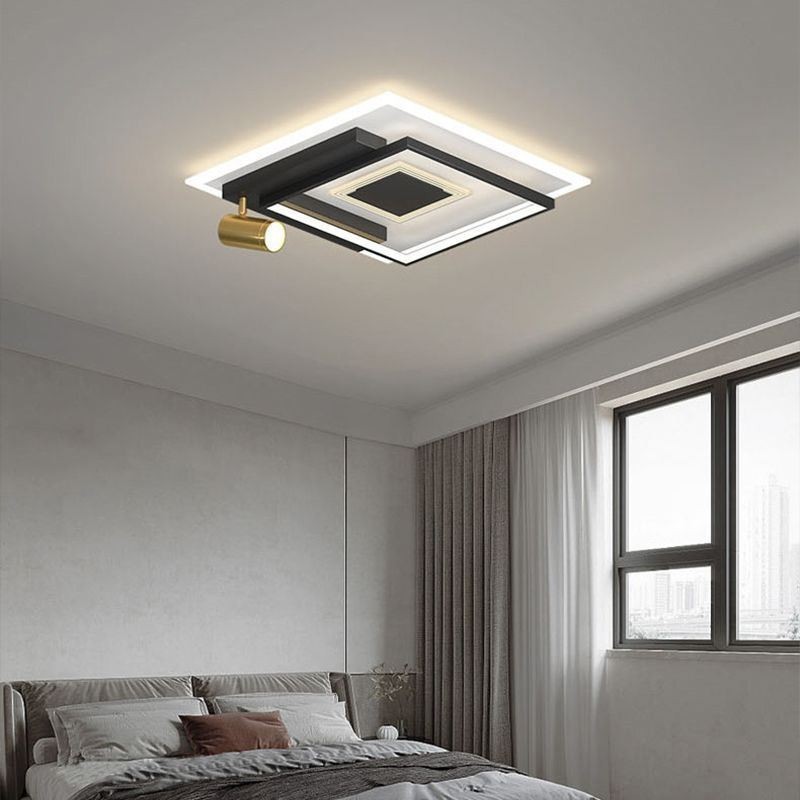 Plafoniera geometrica a LED in acrilico da montaggio a filo