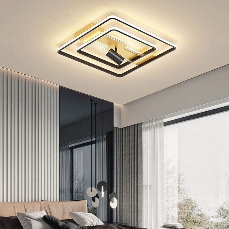 Plafoniera geometrica a LED in acrilico da montaggio a filo