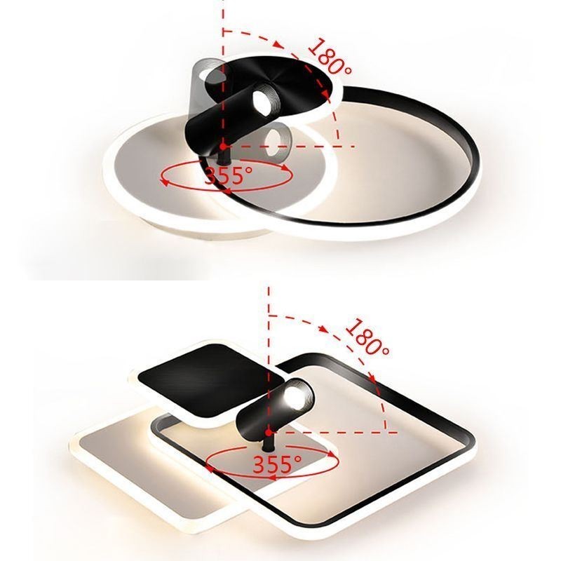 Plafoniera a filo creativa in acrilico con 4 luci LED