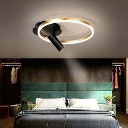 Plafoniera LED ad anello Halo oro spazzolato