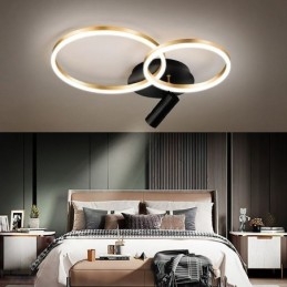 Plafoniera LED ad anello Halo oro spazzolato