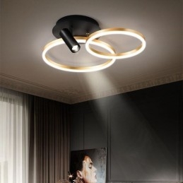 Plafoniera LED ad anello Halo oro spazzolato