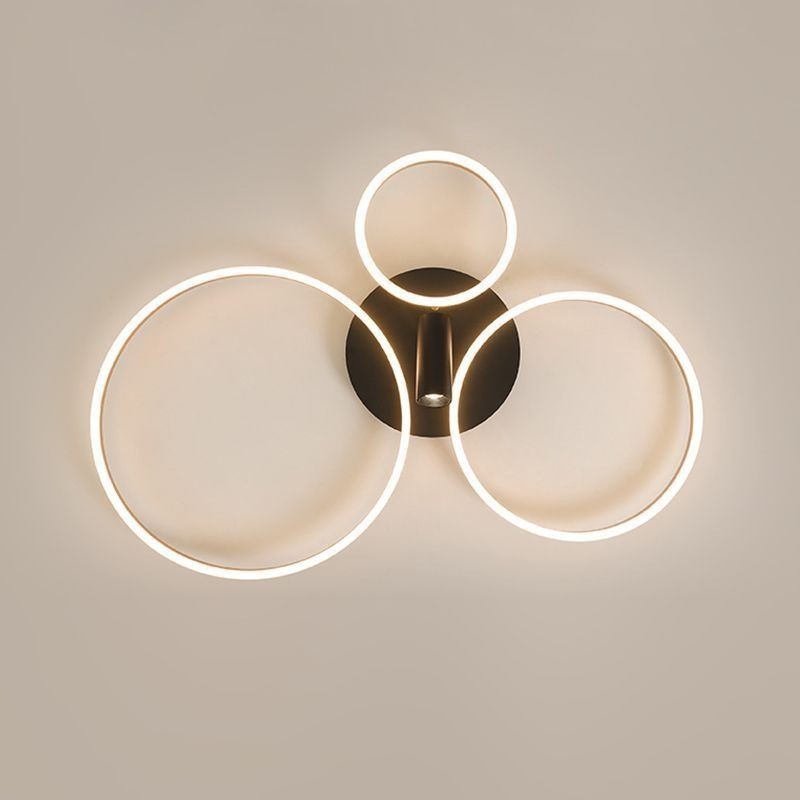 Plafoniera LED ad anello Halo oro spazzolato
