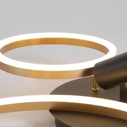 Plafoniera LED ad anello Halo oro spazzolato