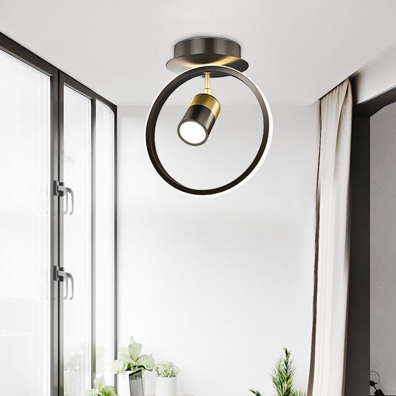 Plafoniera LED a filo in acrilico minimalista