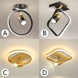 Plafoniera LED a filo in acrilico minimalista