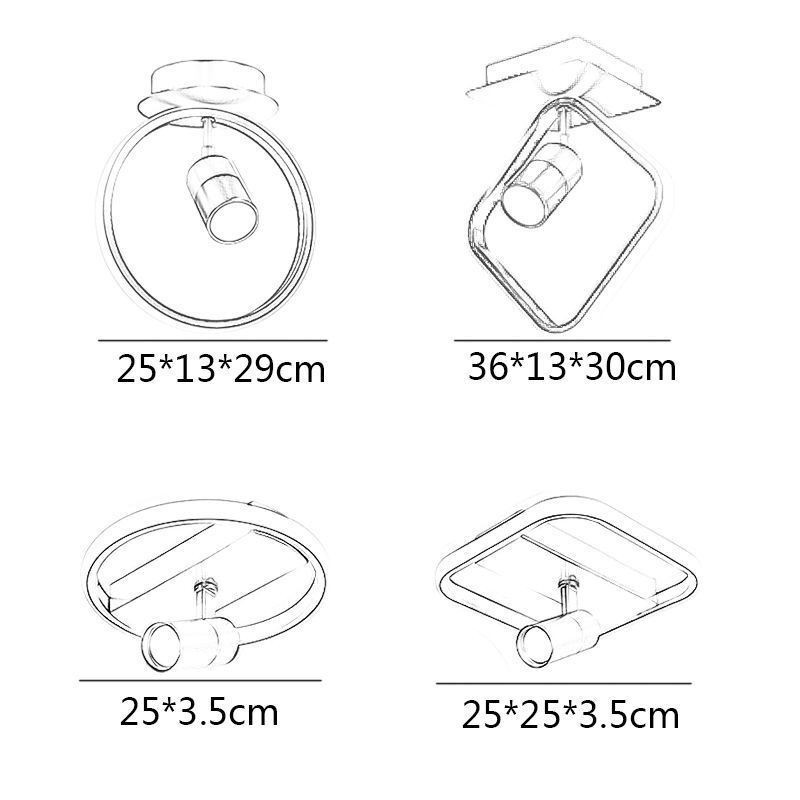Plafoniera LED a filo in acrilico minimalista