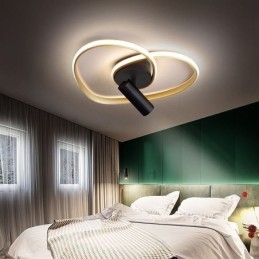 Plafoniera a cuore oro spazzolato a filo LED