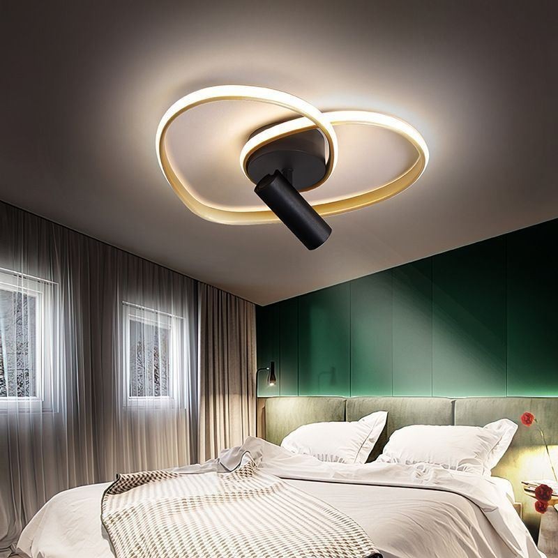 Plafoniera a cuore oro spazzolato a filo LED