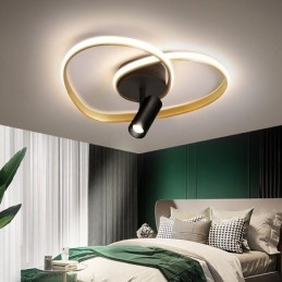 Plafoniera a cuore oro spazzolato a filo LED