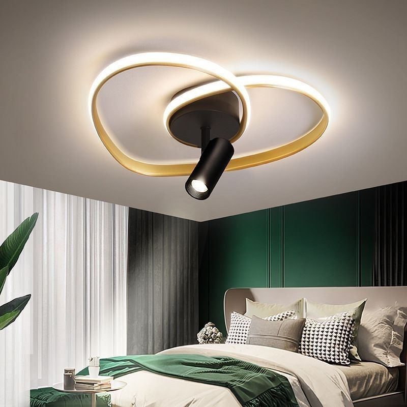 Plafoniera a cuore oro spazzolato a filo LED