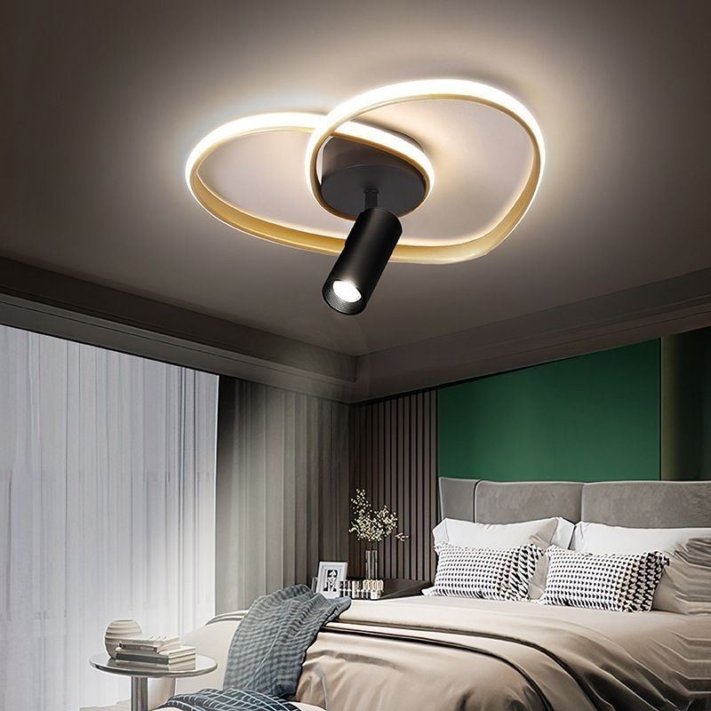 Plafoniera a cuore oro spazzolato a filo LED