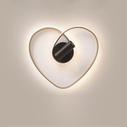 Plafoniera a cuore oro spazzolato a filo LED