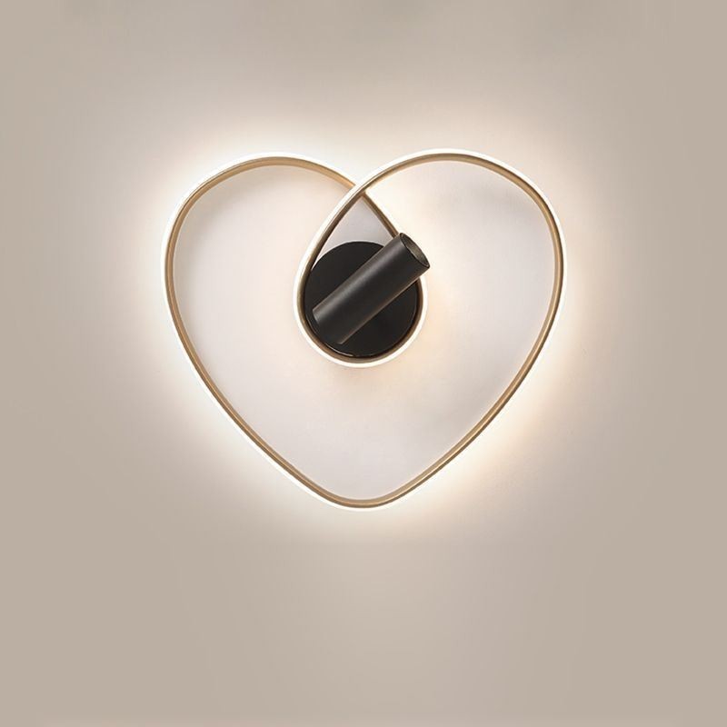 Plafoniera a cuore oro spazzolato a filo LED