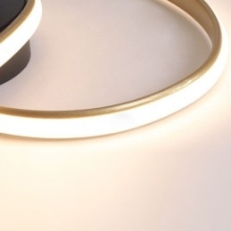 Plafoniera a cuore oro spazzolato a filo LED