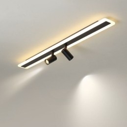 Plafoniera LED lineare da soffitto a filo in acrilico, 3 luci