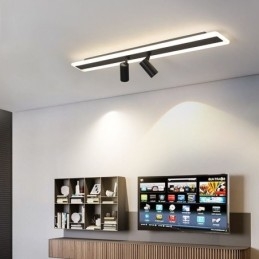 Plafoniera LED lineare da soffitto a filo in acrilico, 3 luci