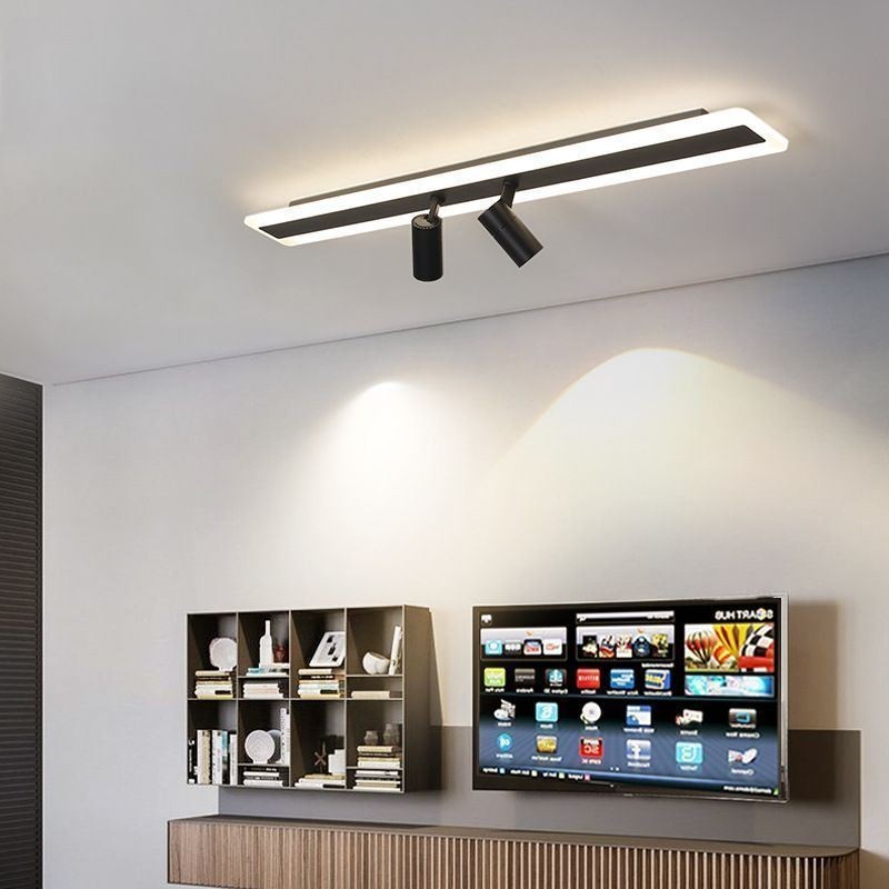 Plafoniera LED lineare da soffitto a filo in acrilico, 3 luci