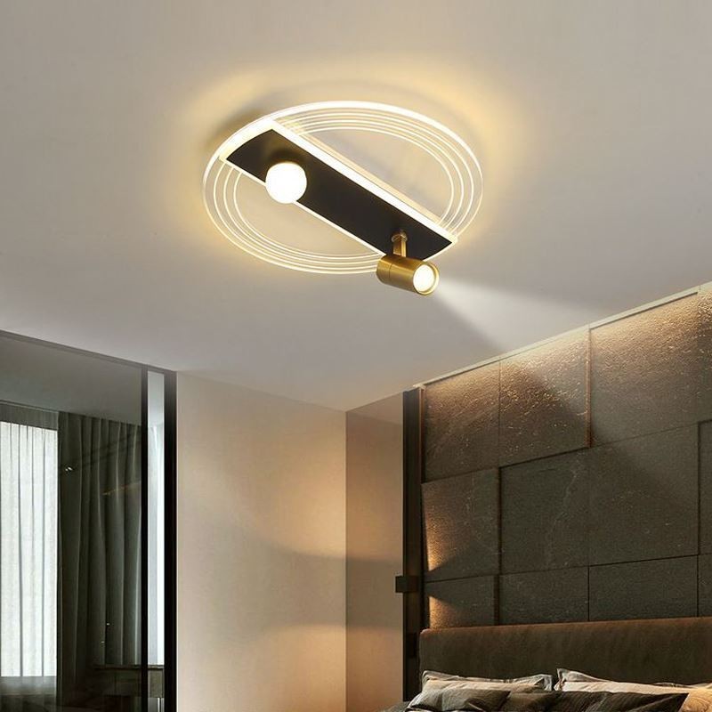 Plafoniera LED a filo con 3 faretti in acrilico