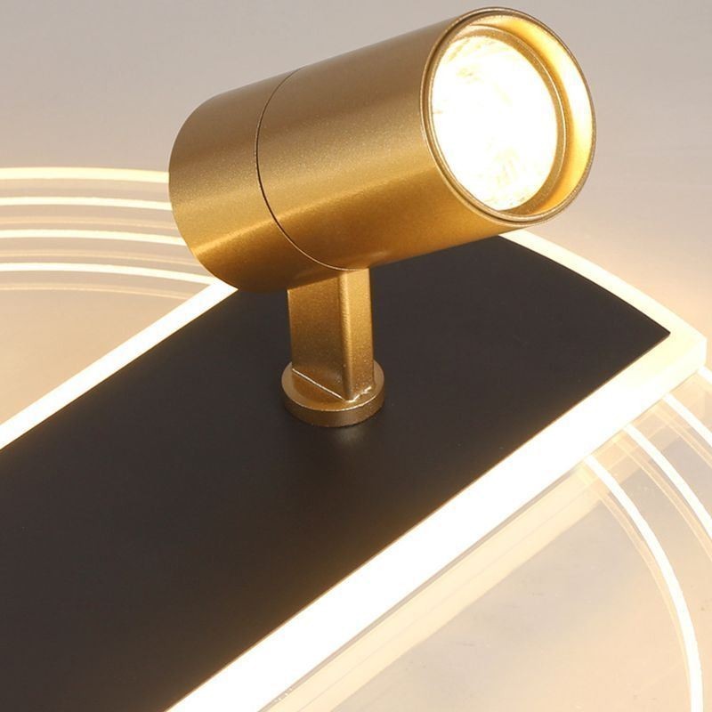 Plafoniera LED a filo con 3 faretti in acrilico