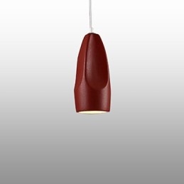 Lampadario a sospensione vintage retrò Tom Dixon in ceramica rossa